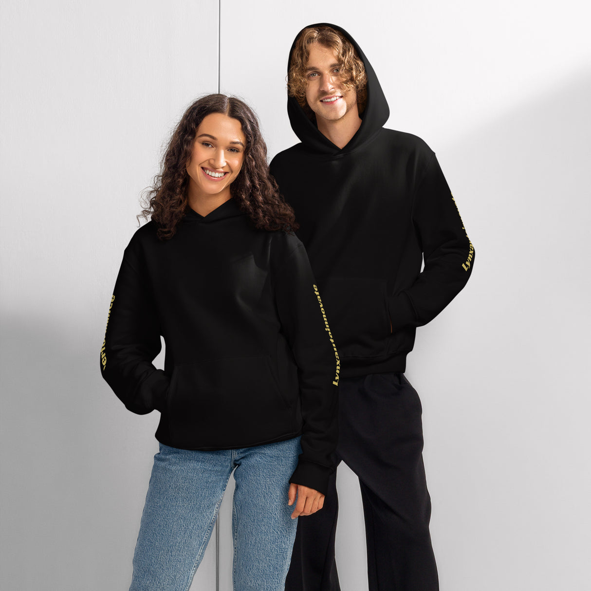 Hoodie mockup of the Lynx merch