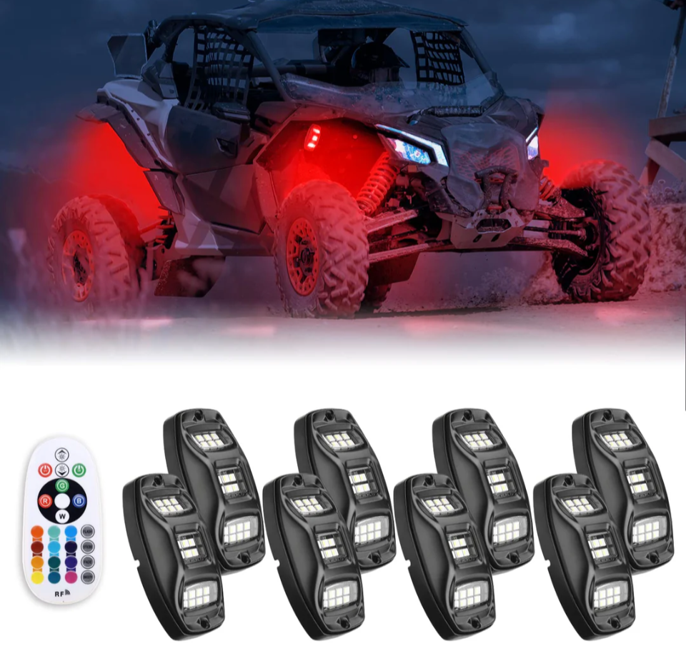 8 Pod RGB Rock Light Kit | UTV - LynXautoinnovate™️