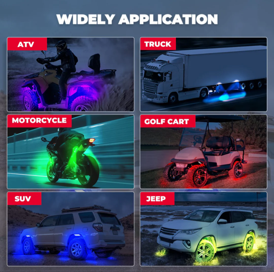 6 Pod RGB Rock Light Kit | Universal - LynXautoinnovate™️