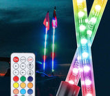 LED whip lights for vehicles with remote, colorful automotive accessory by LynXautoinnovate