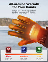 Heated Gloves with Magnetic Flap