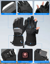Heated Gloves with Magnetic Flap