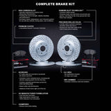 LynXautoinnovate complete brake kit with drilled rotors and brake pads, key features highlighted