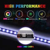 LED light strip for vehicles with 366 light modes, 5050 SMD chips, LynXautoinnovate accessory
