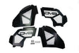 4 pieces of the fenders for the Jeep on a White background