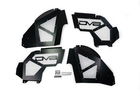 4 pieces of the fenders for the Jeep on a White background