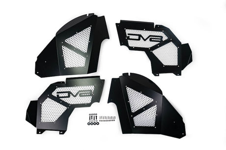 4 pieces of the fenders for the Jeep on a White background