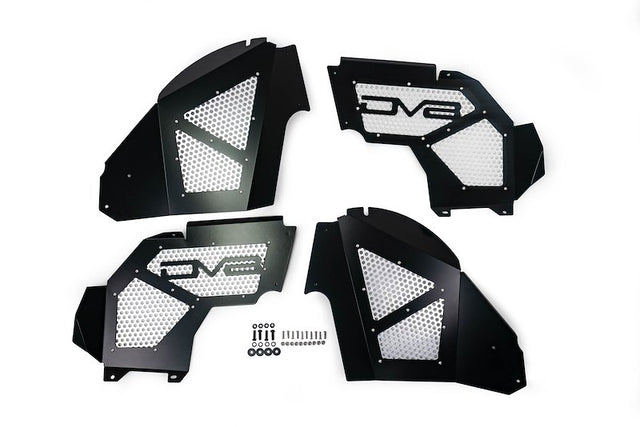 4 pieces of the fenders for the Jeep on a White background