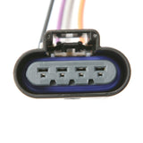 Wiring connector with multiple wires on a white background