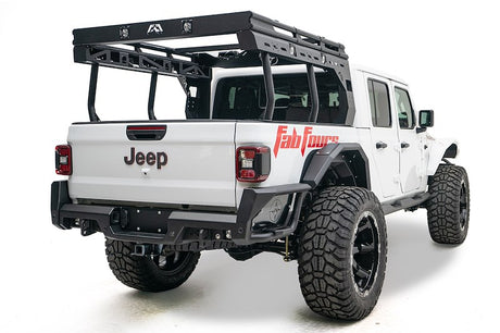 White Jeep vehicle with off-road modifications on a white background