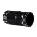 Black silicone hose with Mishimoto branding on a white background