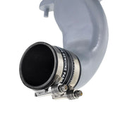 Close-up of an inlet hose with a white background