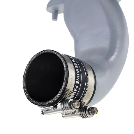 Close-up of an inlet hose with a white background