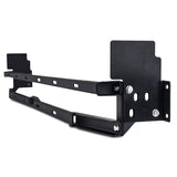 Black metal bumper bracket on a white background