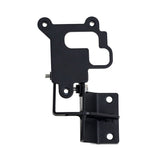 Black metal bracket on a white background
