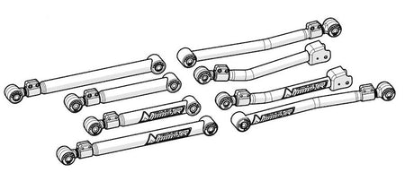 Set of metal links with 'SuperDuty' branding on a white background
