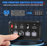 8-Gang Switch Panel With RGB And Remote Control Bluetooth App
