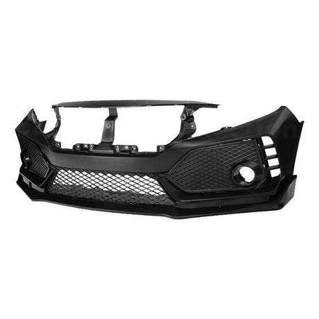 Black car bumper on a white background