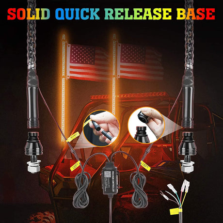 4-8 Pod RGB Light Kit and Whip Lights - LynXautoinnovate™️
