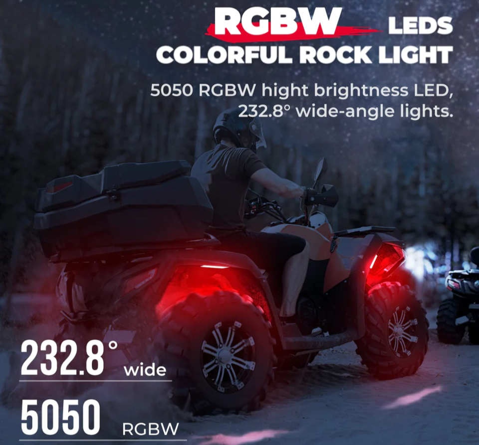 8 Pod RGB Rock Light Kit | UTV - LynXautoinnovate™️